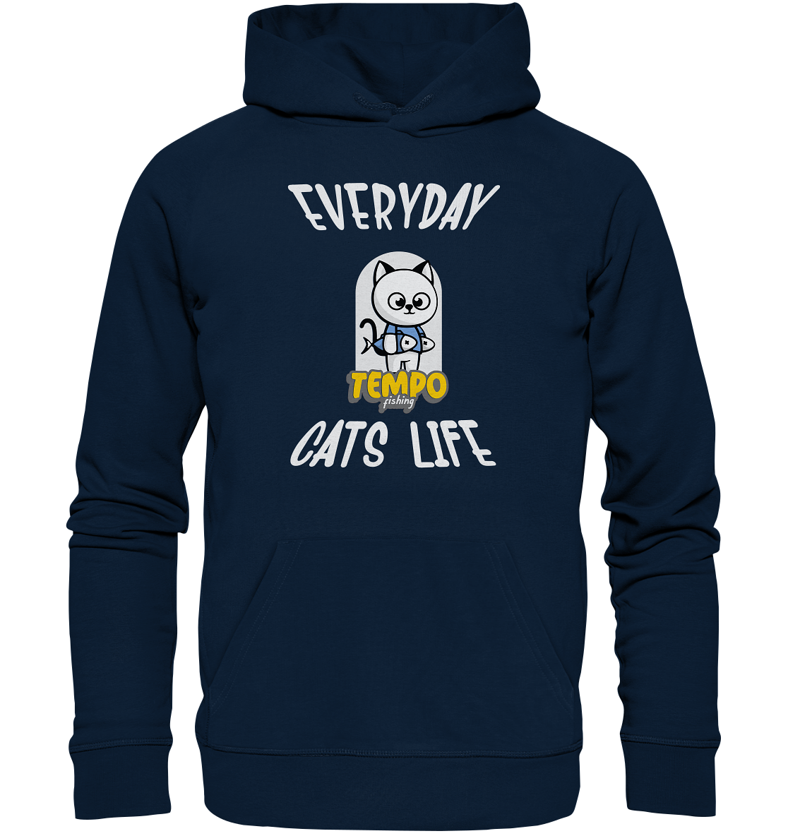Katzenleben- Everyday Cats Life, Katzenliebhaber, Tierfreund - Organic Hoodie