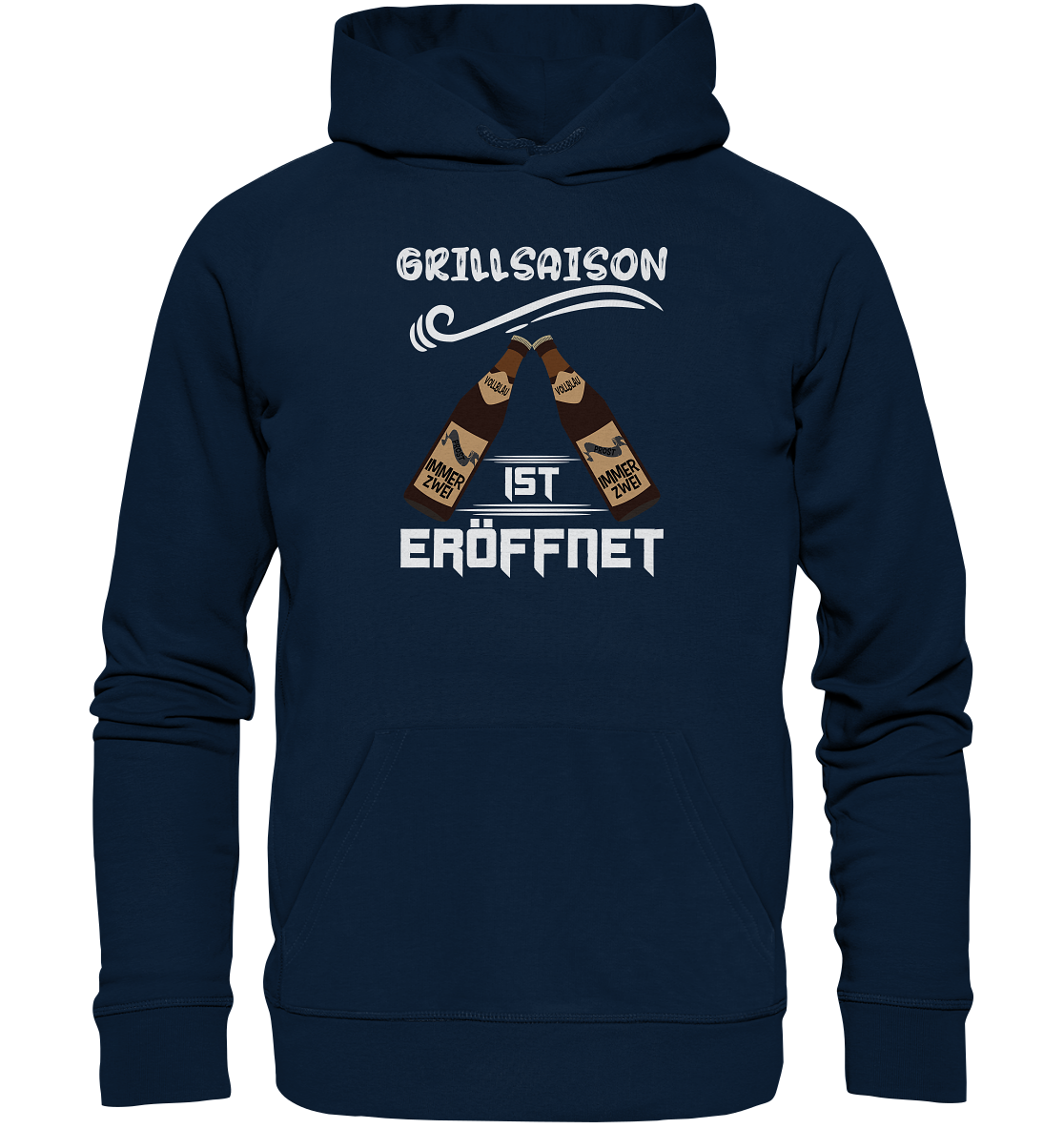 Grillsaison ist eröffnet, Grillen, Party, Feiern, Helles Design - Organic Hoodie