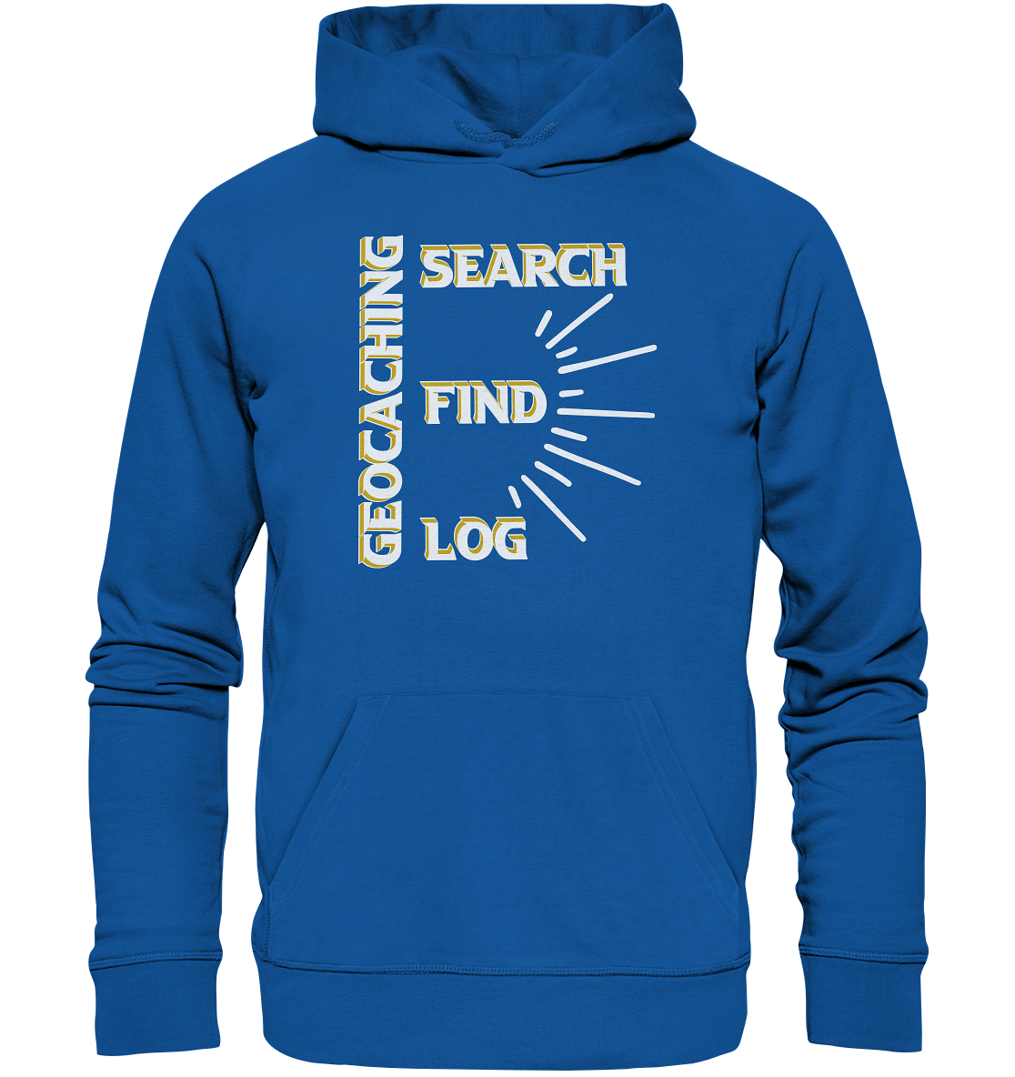 Geocaching-SEARCH-FIND-LOG, Cache Helles Disign - Organic Hoodie