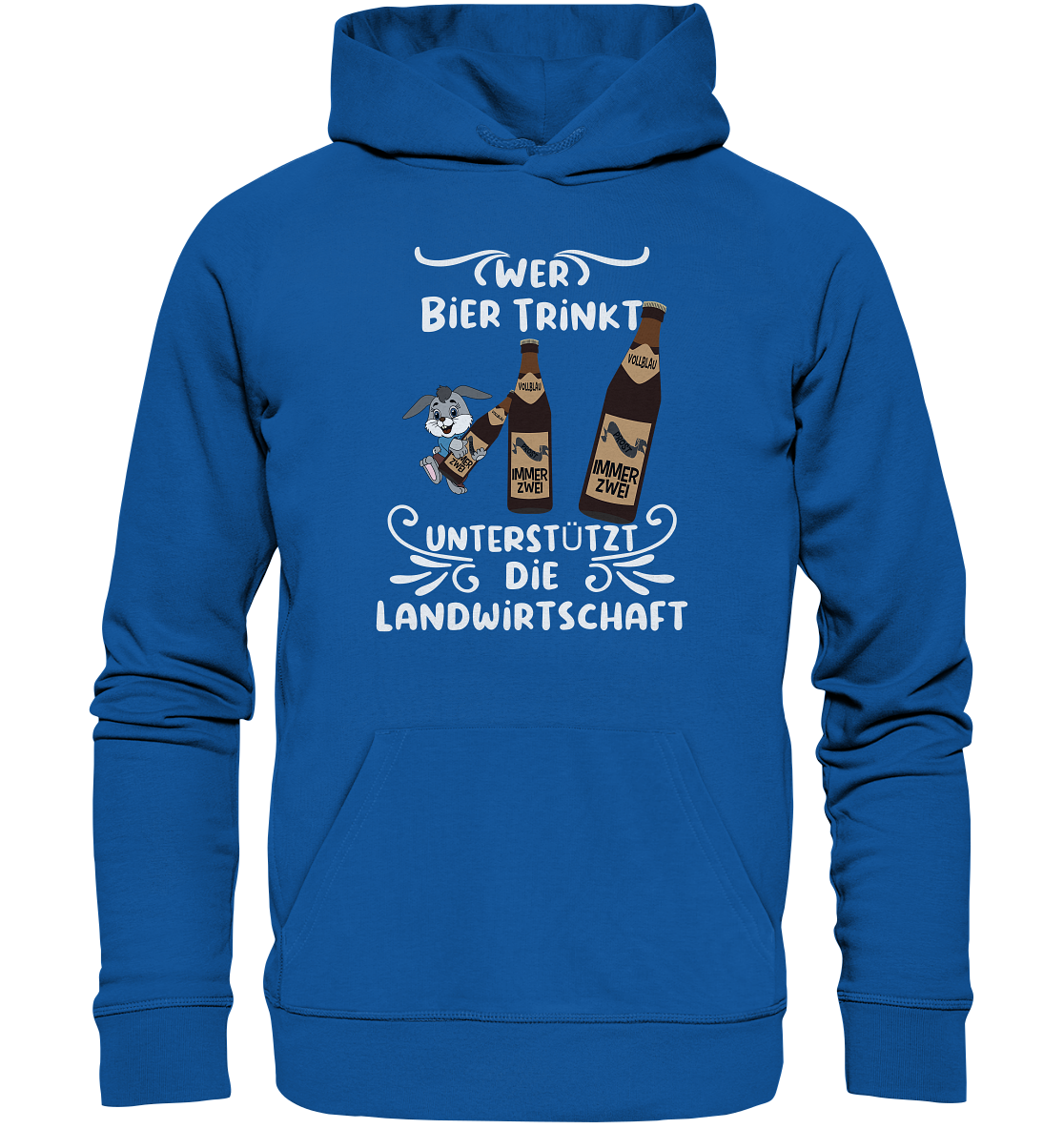 Wer Bier trinkt unterstützt die Landwirtschaft, Party- Shirt - Organic Hoodie