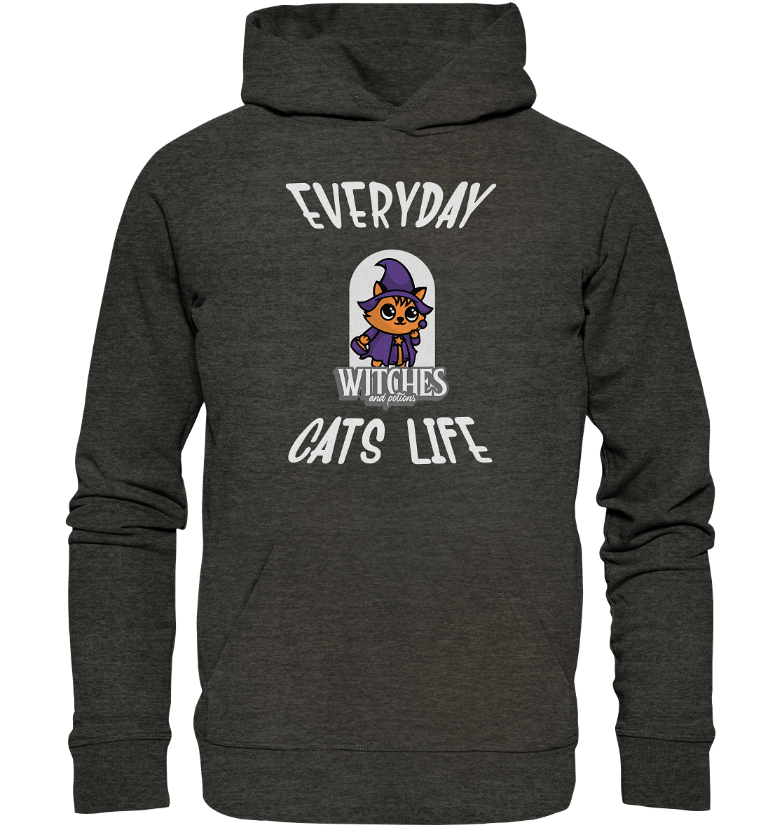 Katzenleben- Everyday Cats Life Witches, Katzenliebhaber, Tierfreund - Organic Hoodie