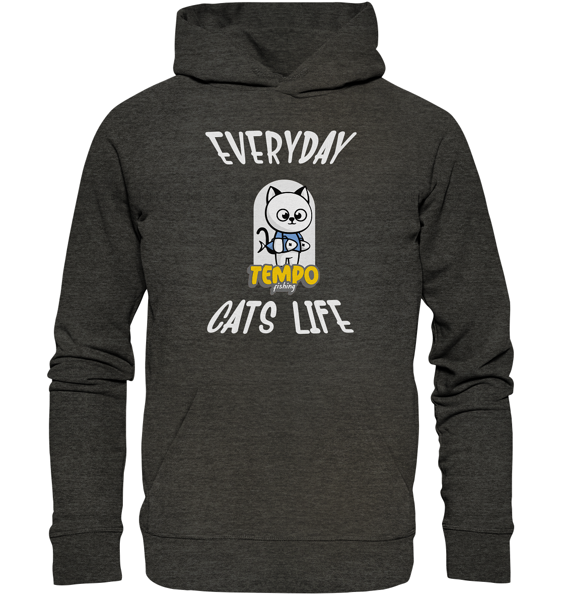 Katzenleben- Everyday Cats Life, Katzenliebhaber, Tierfreund - Organic Hoodie