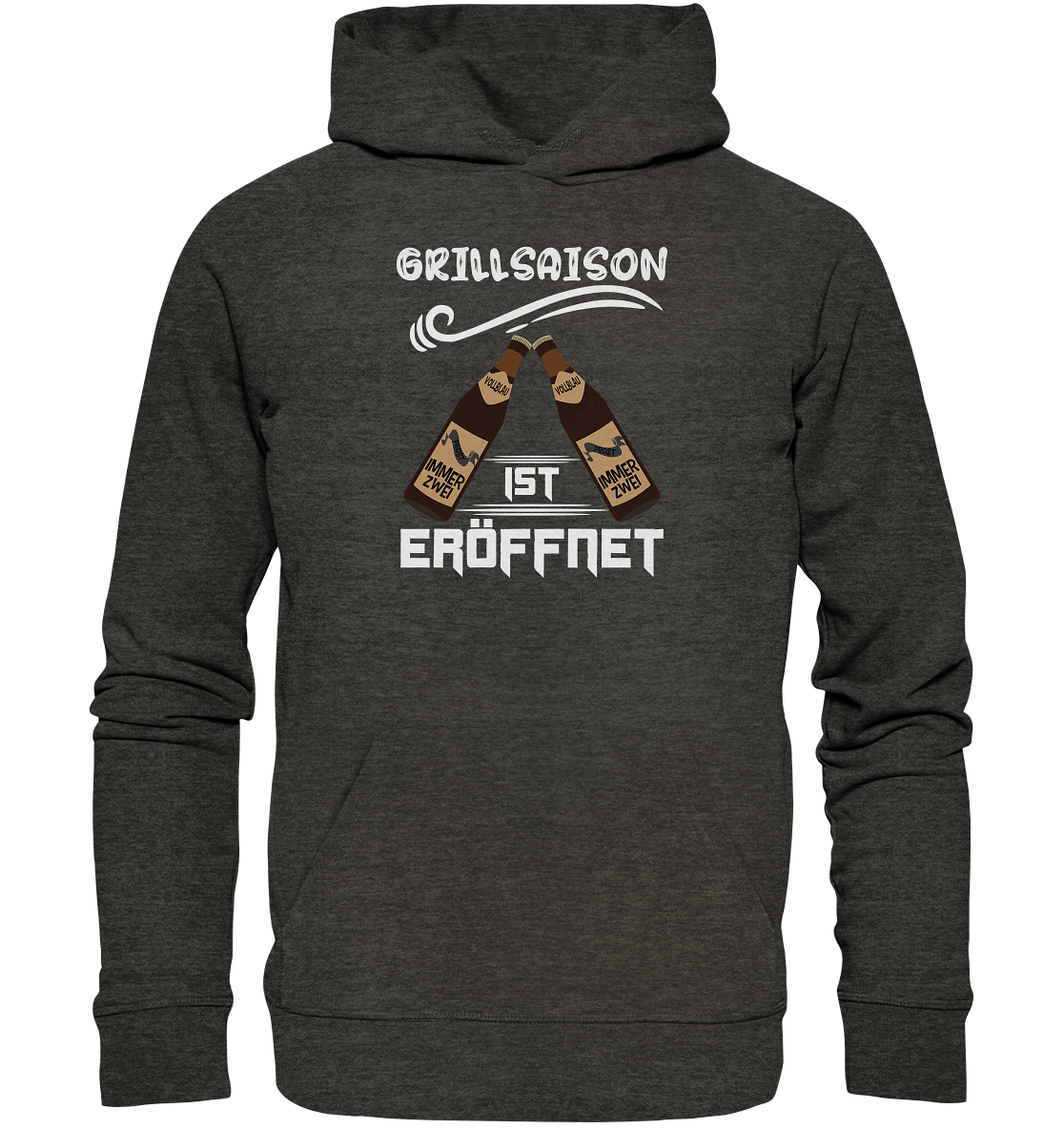 Grillsaison ist eröffnet, Grillen, Party, Feiern, Helles Design - Organic Hoodie