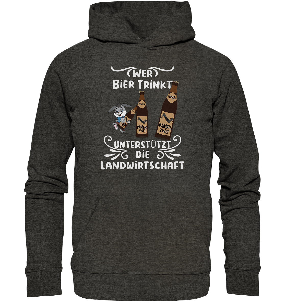 Wer Bier trinkt unterstützt die Landwirtschaft, Party- Shirt - Organic Hoodie