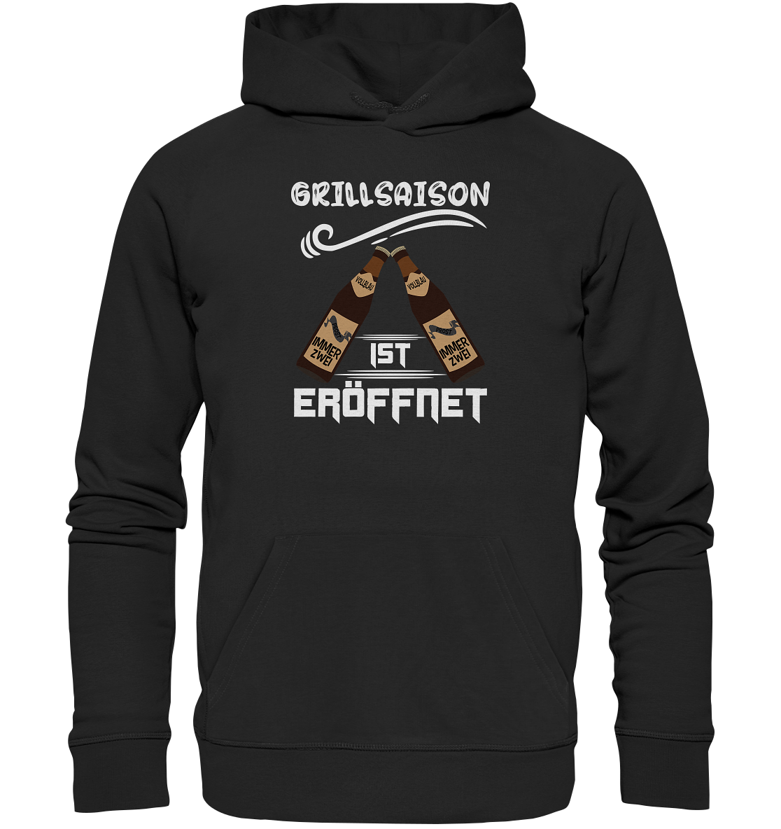 Grillsaison ist eröffnet, Grillen, Party, Feiern, Helles Design - Organic Hoodie