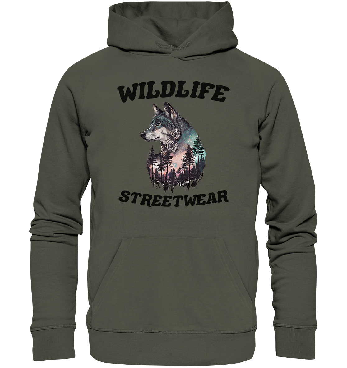 Streetwear Wildlife Design - Organic Hoodie