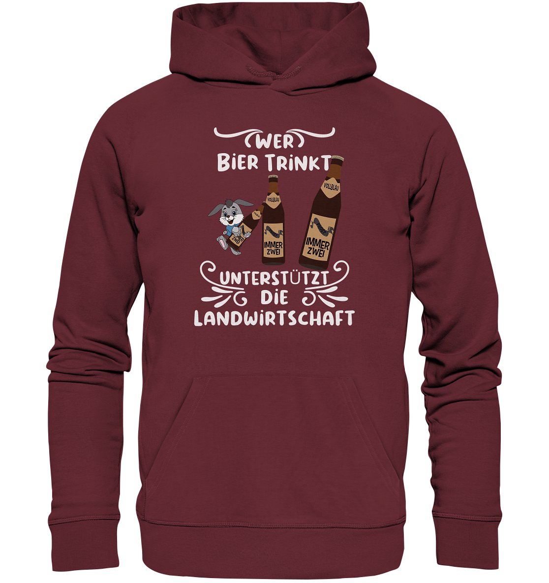 Wer Bier trinkt unterstützt die Landwirtschaft, Party- Shirt - Organic Hoodie