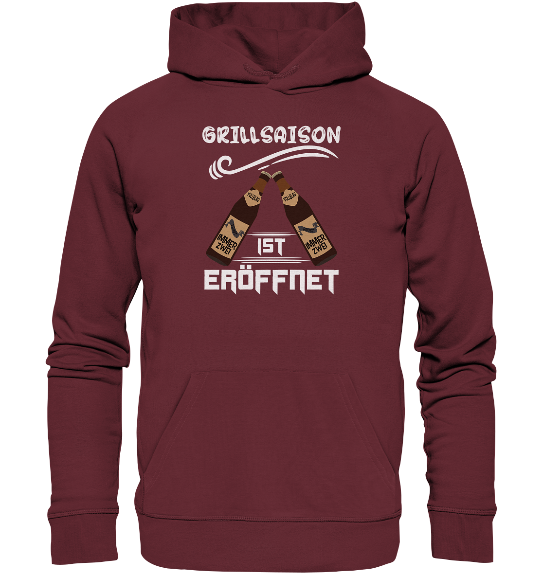 Grillsaison ist eröffnet, Grillen, Party, Feiern, Helles Design - Organic Hoodie