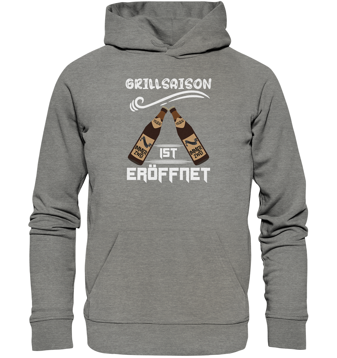 Grillsaison ist eröffnet, Grillen, Party, Feiern, Helles Design - Organic Hoodie