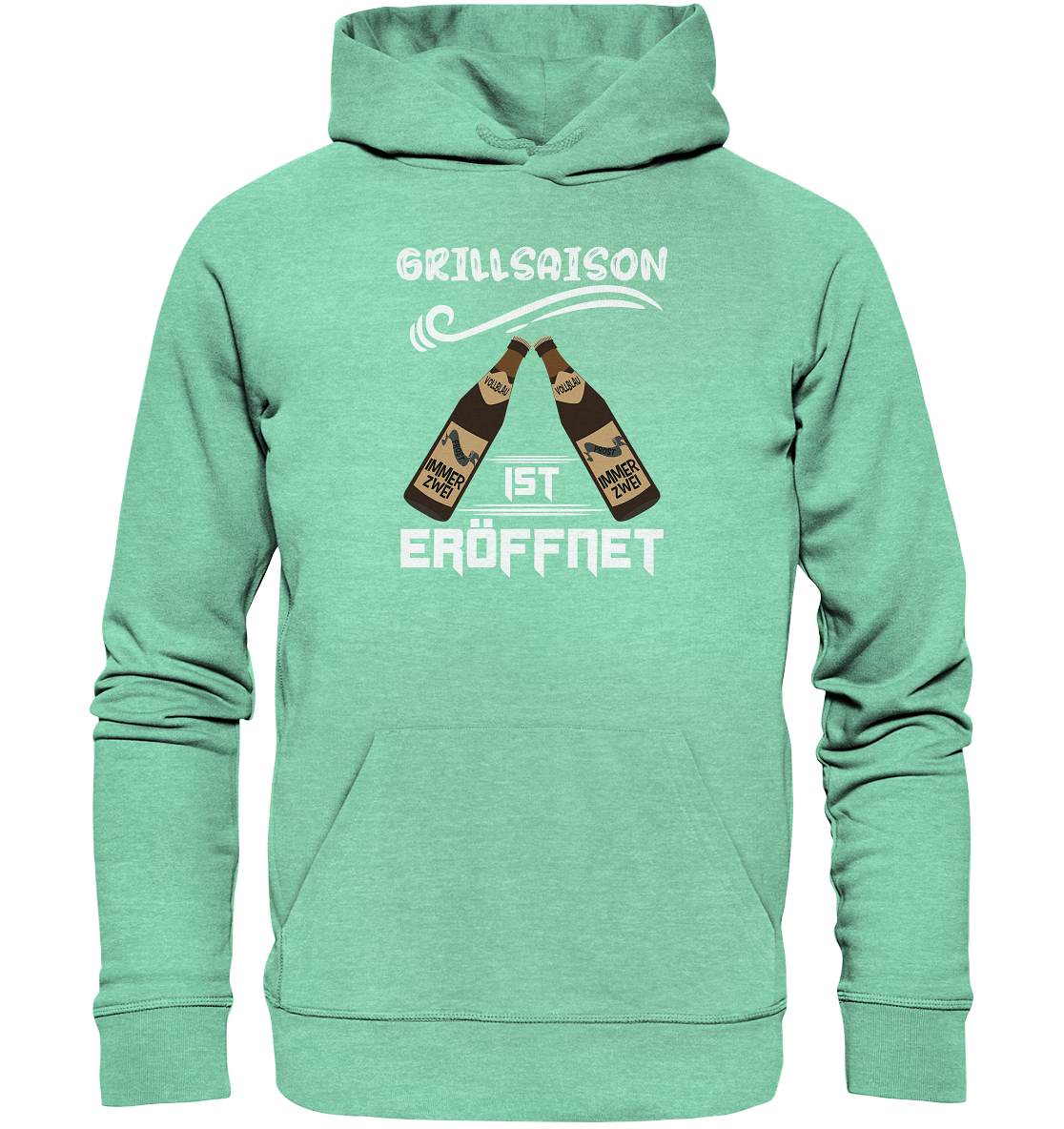 Grillsaison ist eröffnet, Grillen, Party, Feiern, Helles Design - Organic Hoodie
