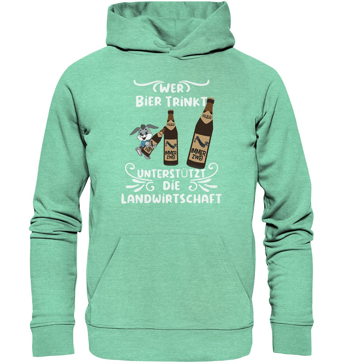Wer Bier trinkt unterstützt die Landwirtschaft, Party- Shirt - Organic Hoodie