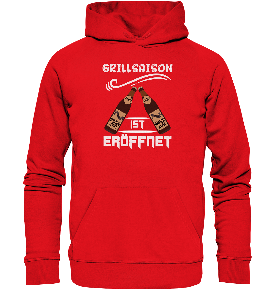 Grillsaison ist eröffnet, Grillen, Party, Feiern, Helles Design - Organic Hoodie
