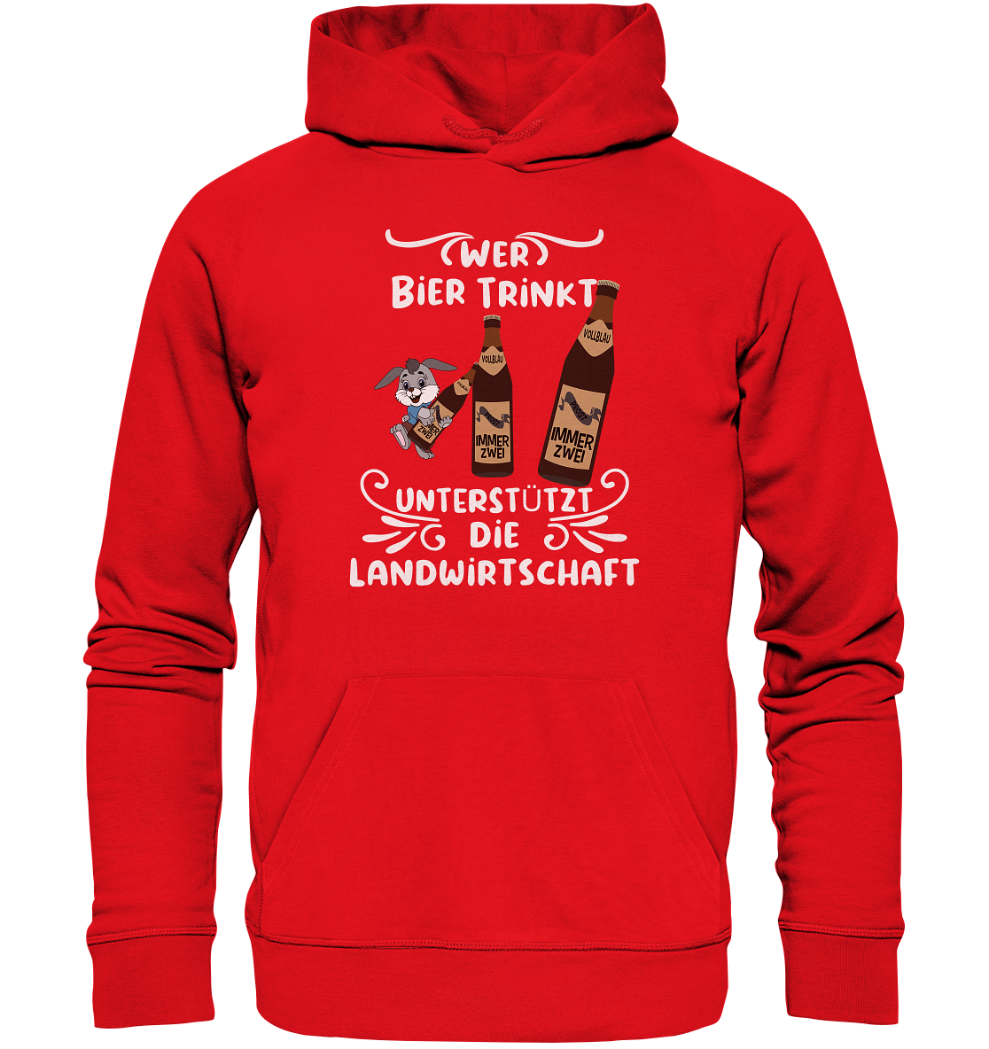 Wer Bier trinkt unterstützt die Landwirtschaft, Party- Shirt - Organic Hoodie