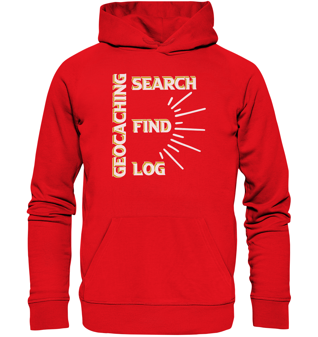 Geocaching-SEARCH-FIND-LOG, Cache Helles Disign - Organic Hoodie