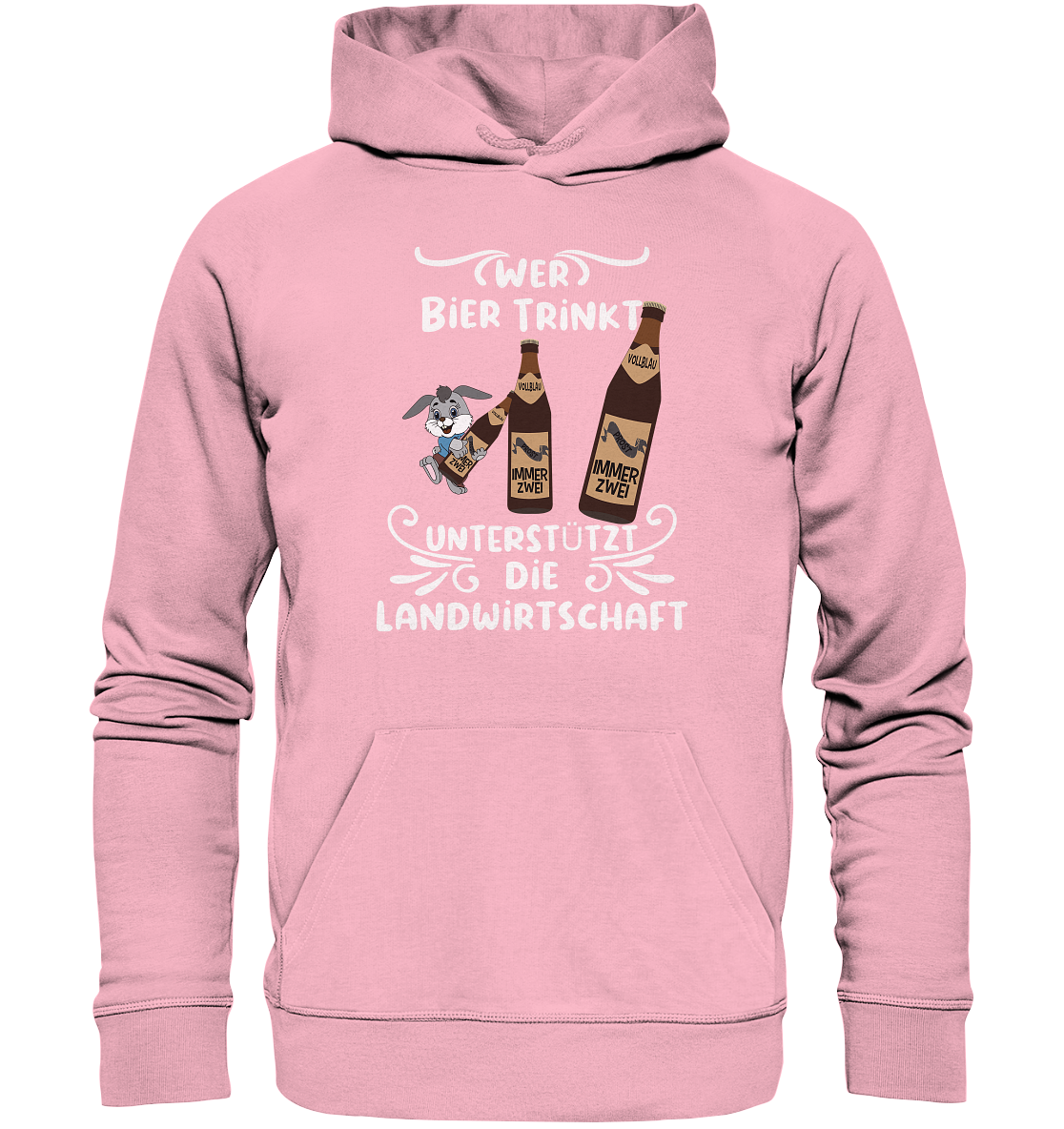 Wer Bier trinkt unterstützt die Landwirtschaft, Party- Shirt - Organic Hoodie