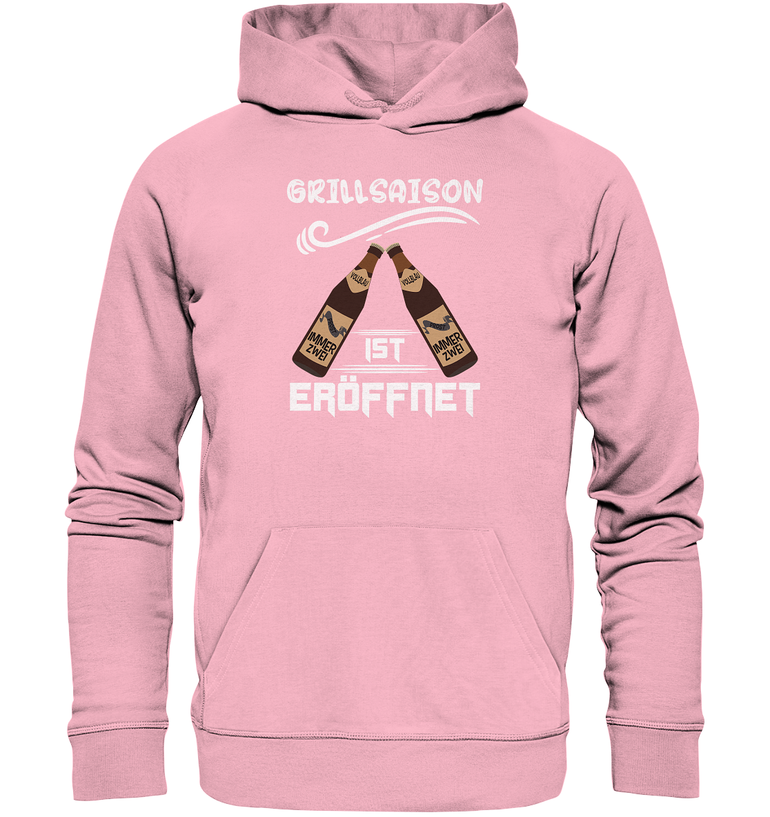 Grillsaison ist eröffnet, Grillen, Party, Feiern, Helles Design - Organic Hoodie