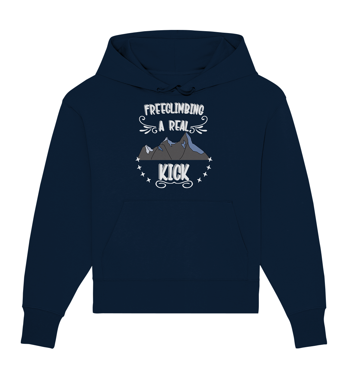Freeclimbing - a real kick, sportlich & gefährlich - Organic Oversize Hoodie