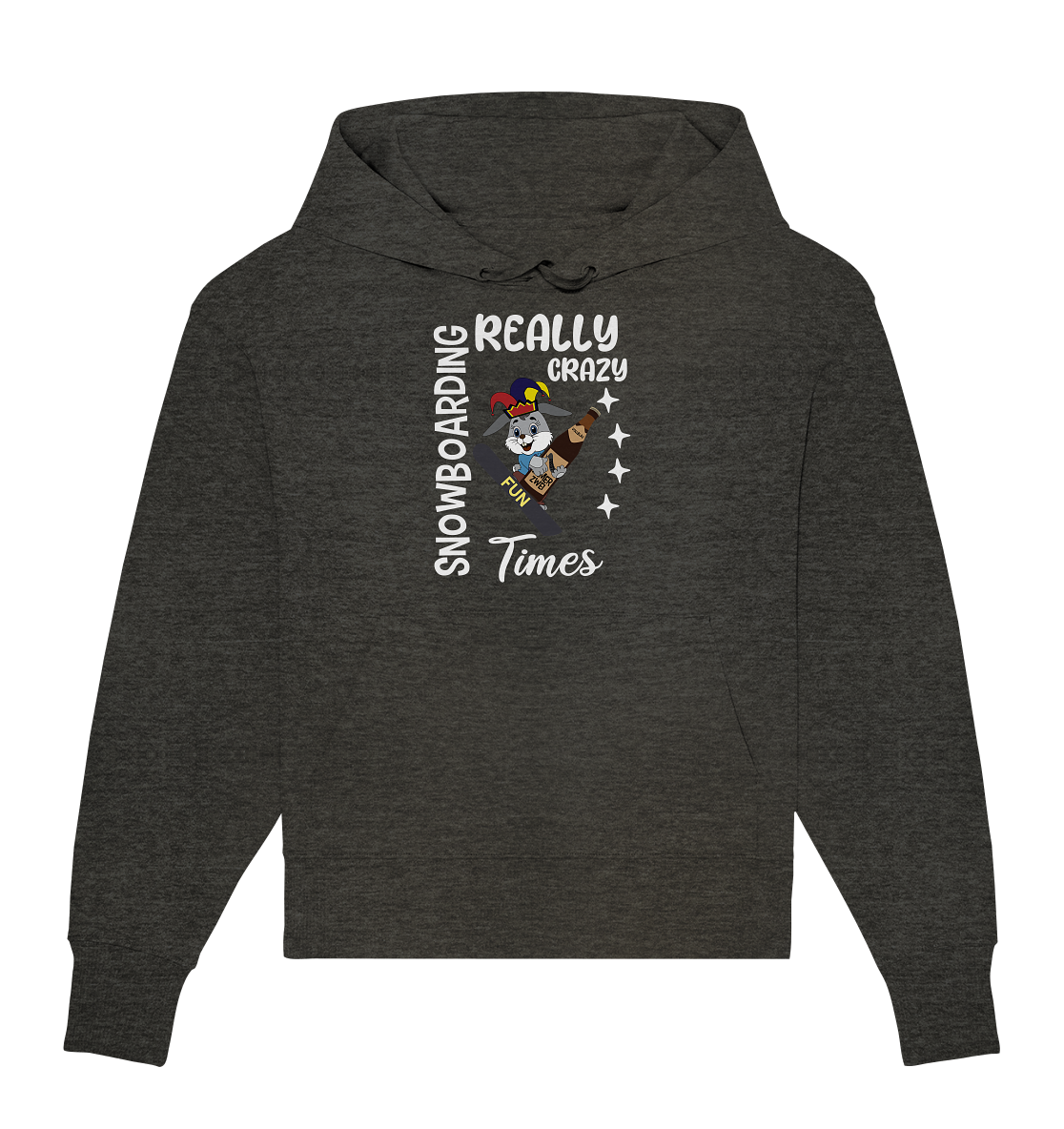 Snowboarding, Crazy Times, Snowboarder, Party - Organic Oversize Hoodie