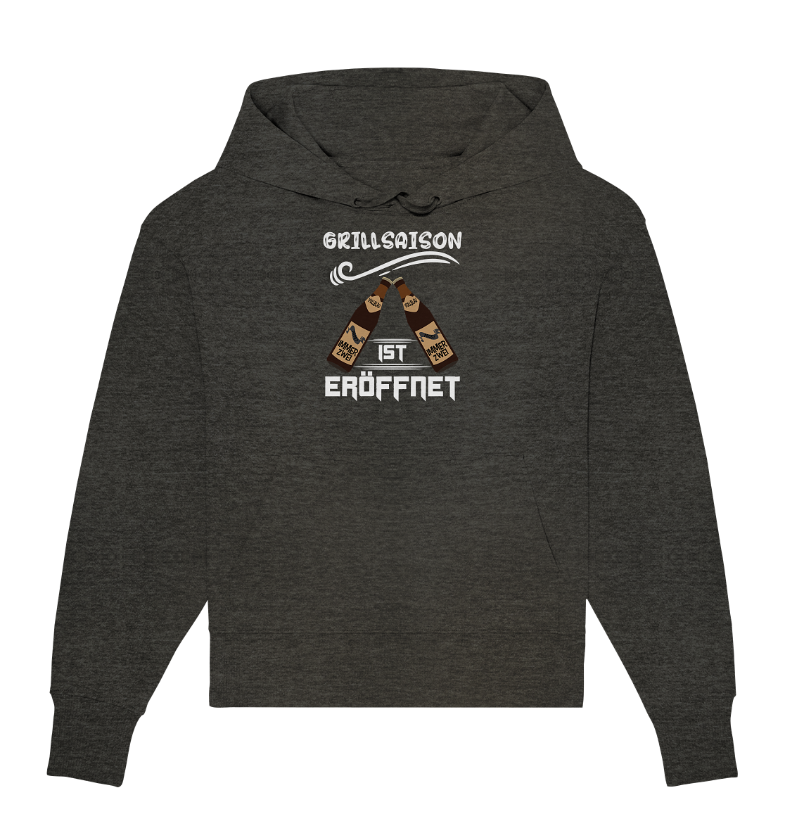 Grillsaison ist eröffnet, Grillen, Party, Feiern, Helles Design - Organic Oversize Hoodie