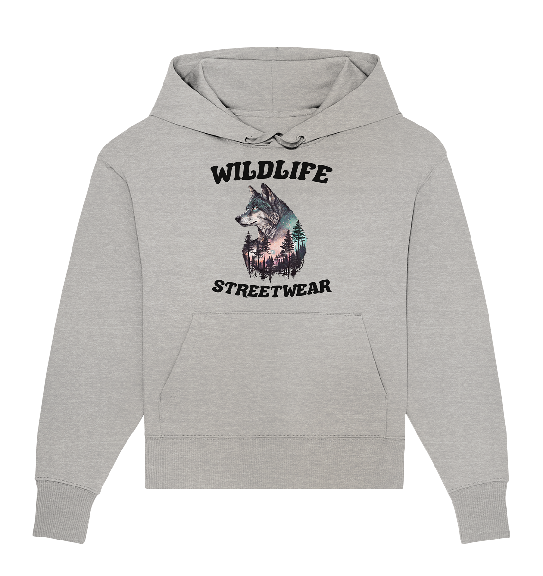 Streetwear Wildlife Design - Organic Oversize Hoodie