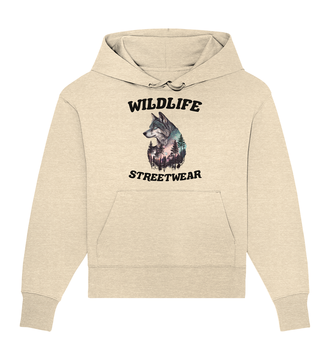 Streetwear Wildlife Design - Organic Oversize Hoodie