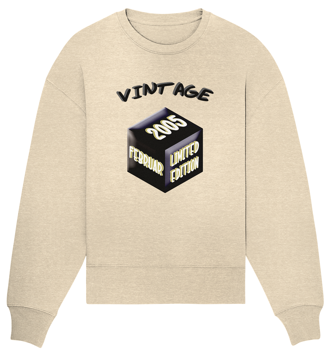 Vintage 2005 FEB Limited Edition, Geschenk zum 18 - Organic Oversize Sweatshirt