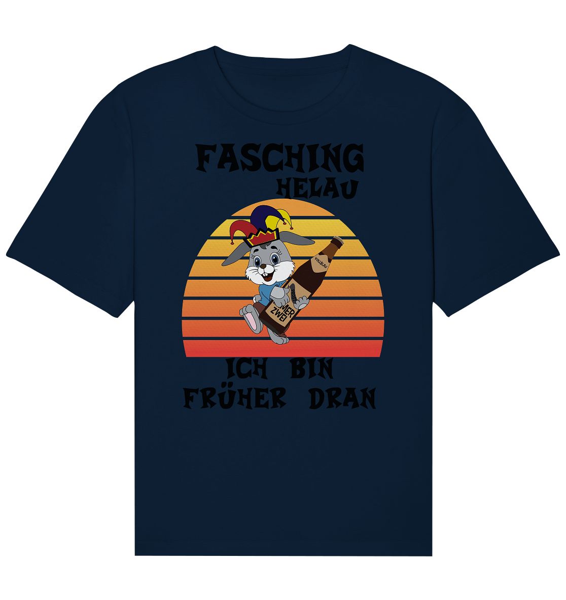 Fasching Helau, Osterhase feiert Karneval, Helau - Organic Relaxed Shirt