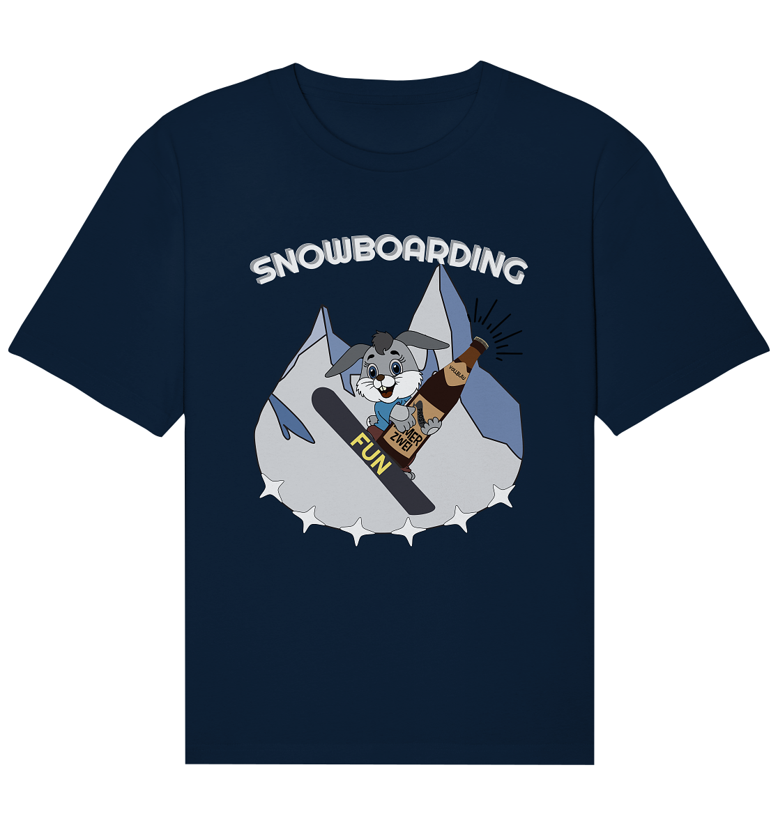 Snowboarder, Apres- Ski, Party danach, Piste, Helles Design - Organic Relaxed Shirt
