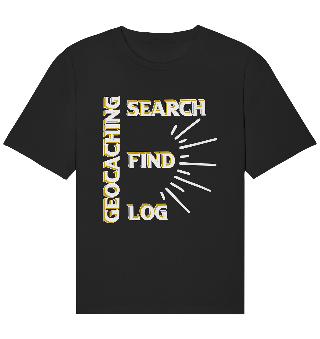 Geocaching-SEARCH-FIND-LOG, Cache Helles Disign - Organic Relaxed Shirt