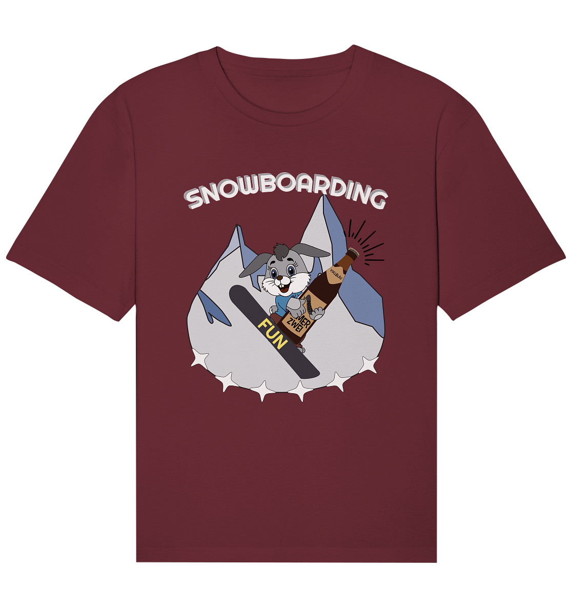 Snowboarder, Apres- Ski, Party danach, Piste, Helles Design - Organic Relaxed Shirt
