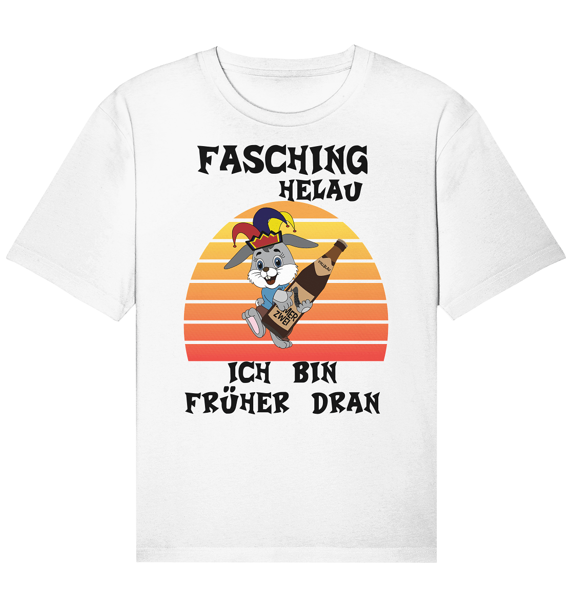 Fasching Helau, Osterhase feiert Karneval, Helau - Organic Relaxed Shirt
