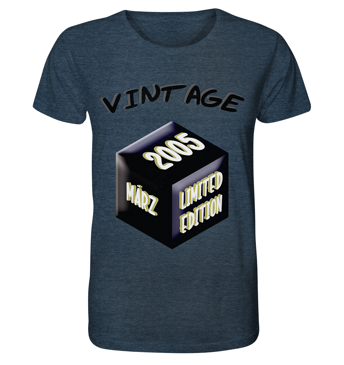 Vintage 2005 MÄRZ Limited Edition, Geschenk zum 18 - Organic Shirt (meliert)