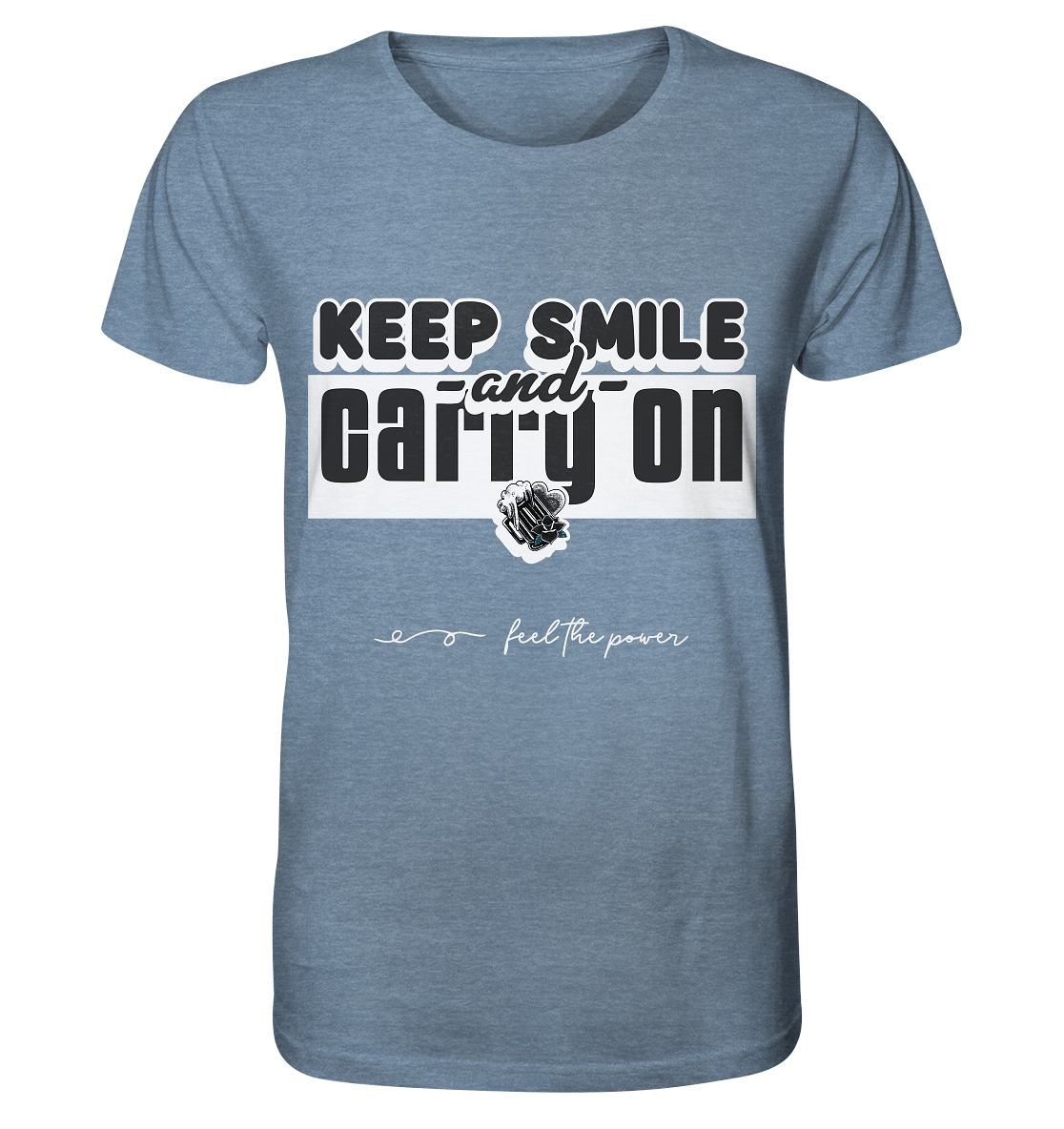 Keep Smile | Organic Shirt (meliert)