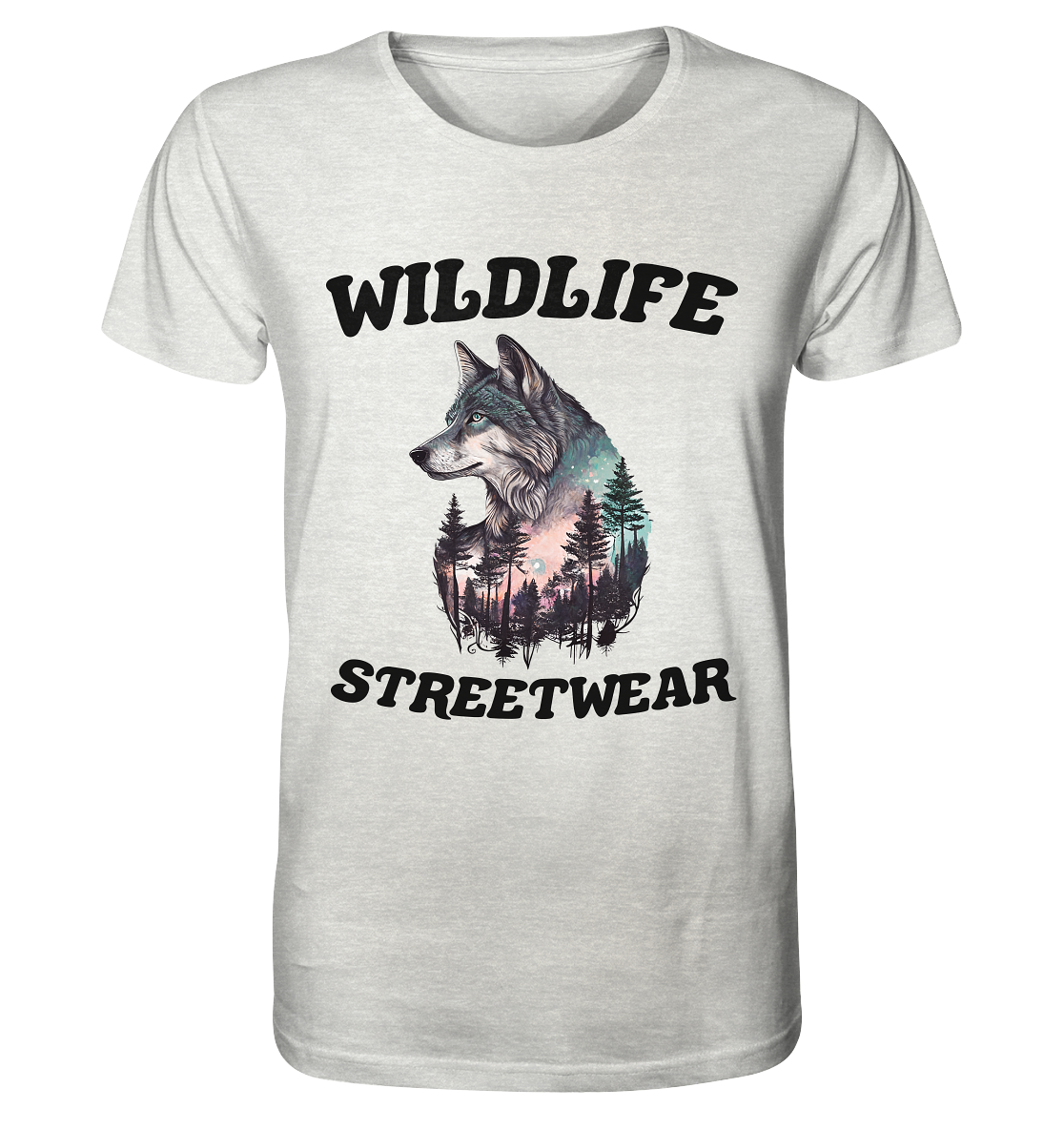 Streetwear Wildlife Design - Organic Shirt (meliert)