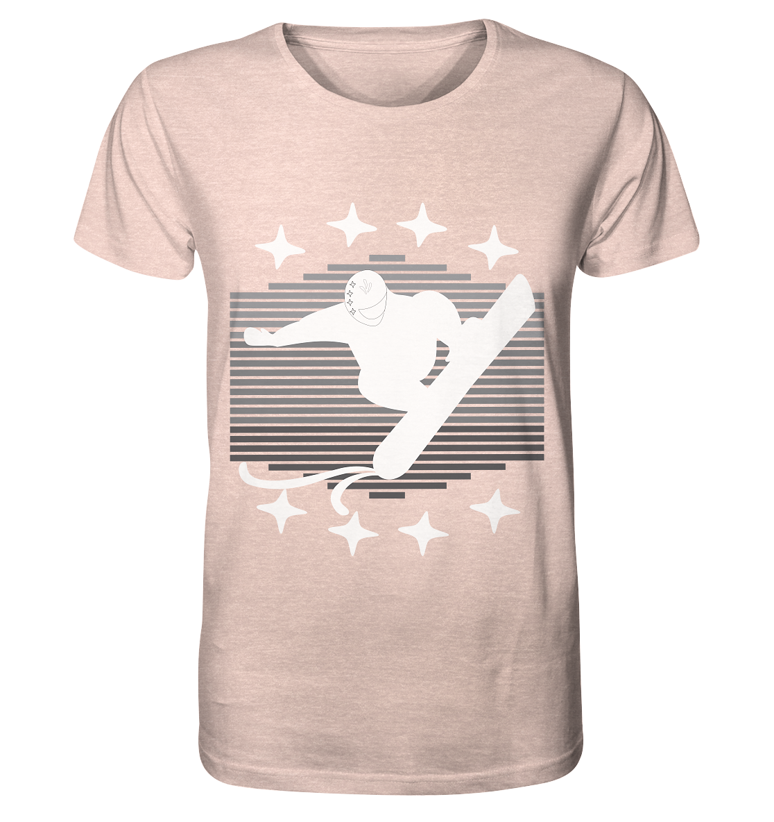 Snowboarder, Apres- Ski, Party danach, Piste - Organic Shirt (meliert)