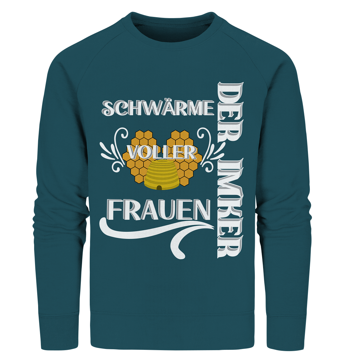 Der Imker, schwärme voller Frauen, Imkerei, Helden, Helles Motiv - Organic Sweatshirt