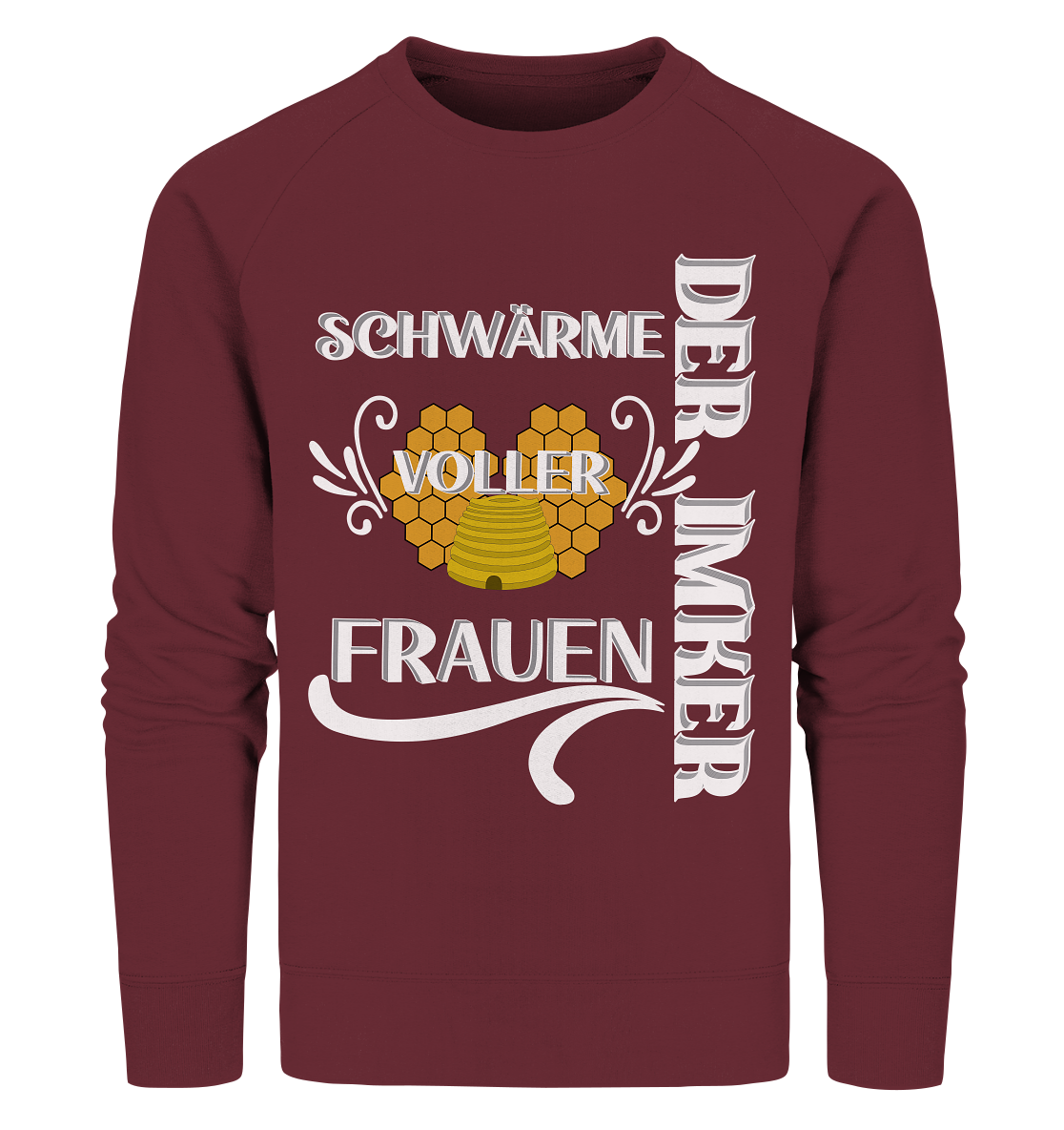 Der Imker, schwärme voller Frauen, Imkerei, Helden, Helles Motiv - Organic Sweatshirt