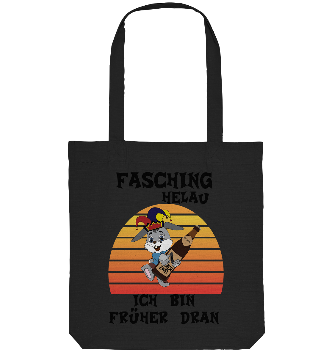 Fasching Helau, Osterhase feiert Karneval, Helau - Organic Tote-Bag