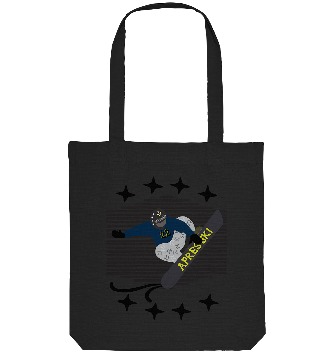 Snowboarding, Apres- Ski, Snowboard, - Organic Tote-Bag