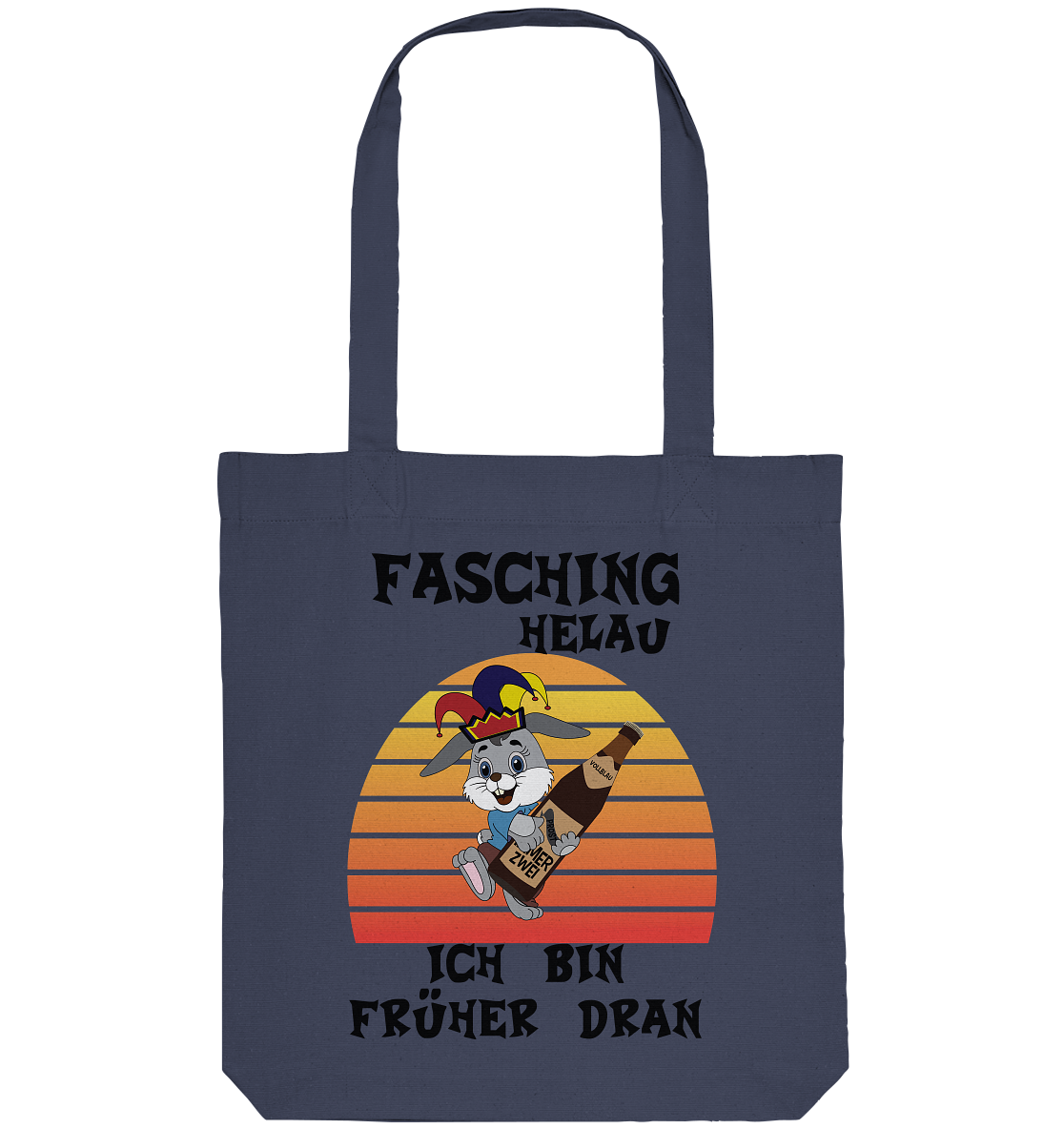 Fasching Helau, Osterhase feiert Karneval, Helau - Organic Tote-Bag