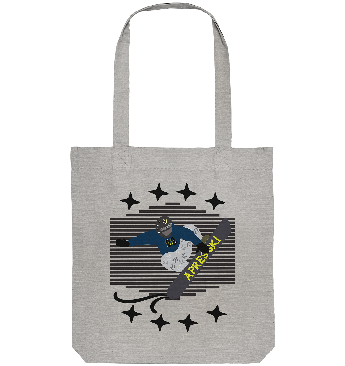 Snowboarding, Apres- Ski, Snowboard, - Organic Tote-Bag