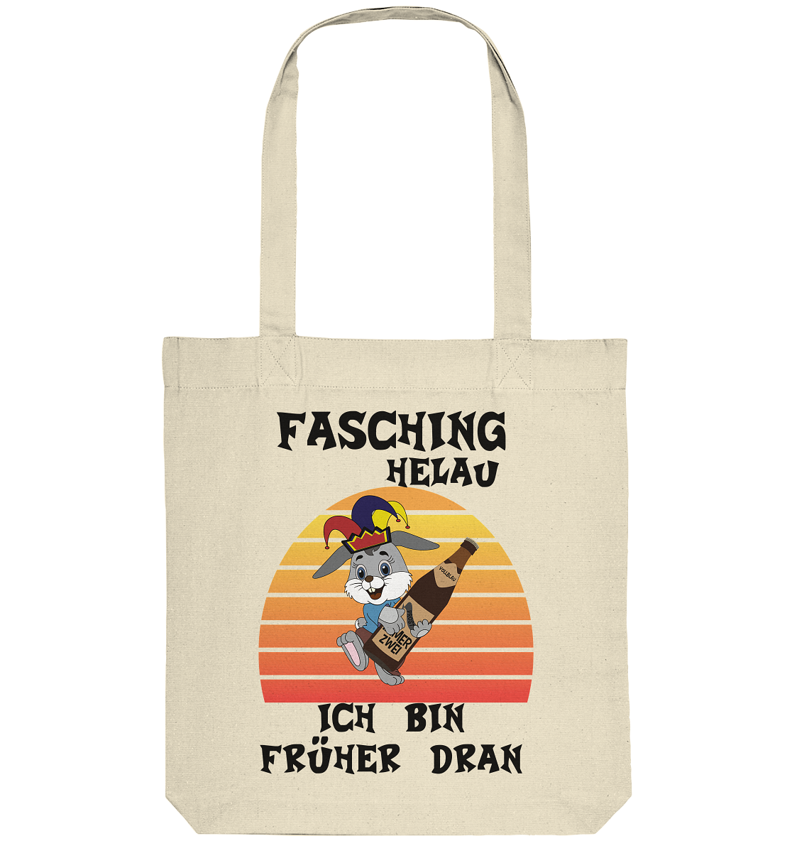 Fasching Helau, Osterhase feiert Karneval, Helau - Organic Tote-Bag