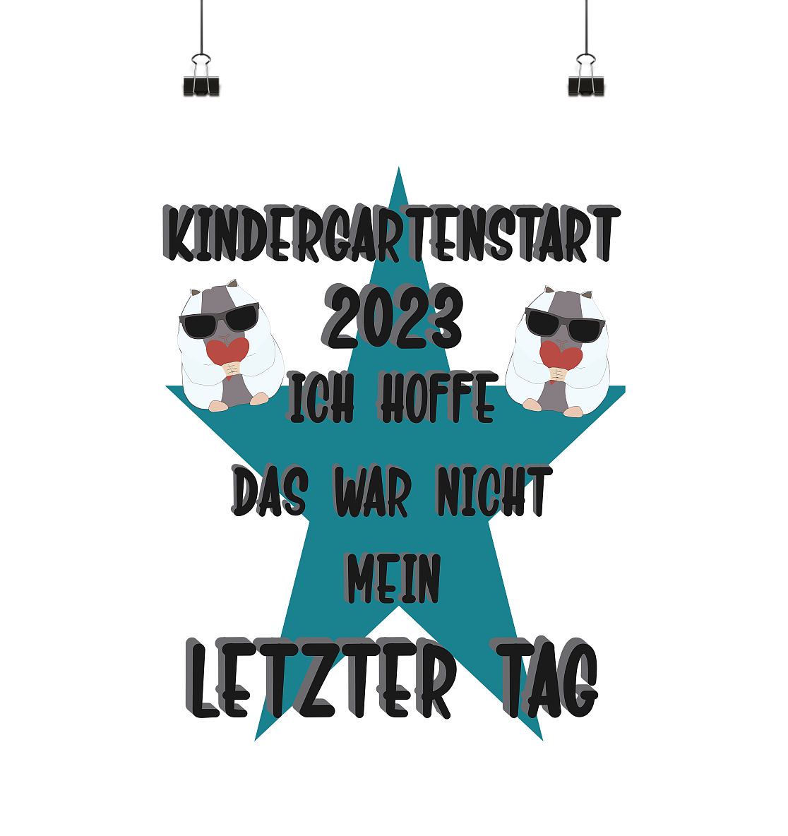 Kindergartenstart 2023, Kiga, Kindergarten Kopie - Poster Din A1 (hoch)