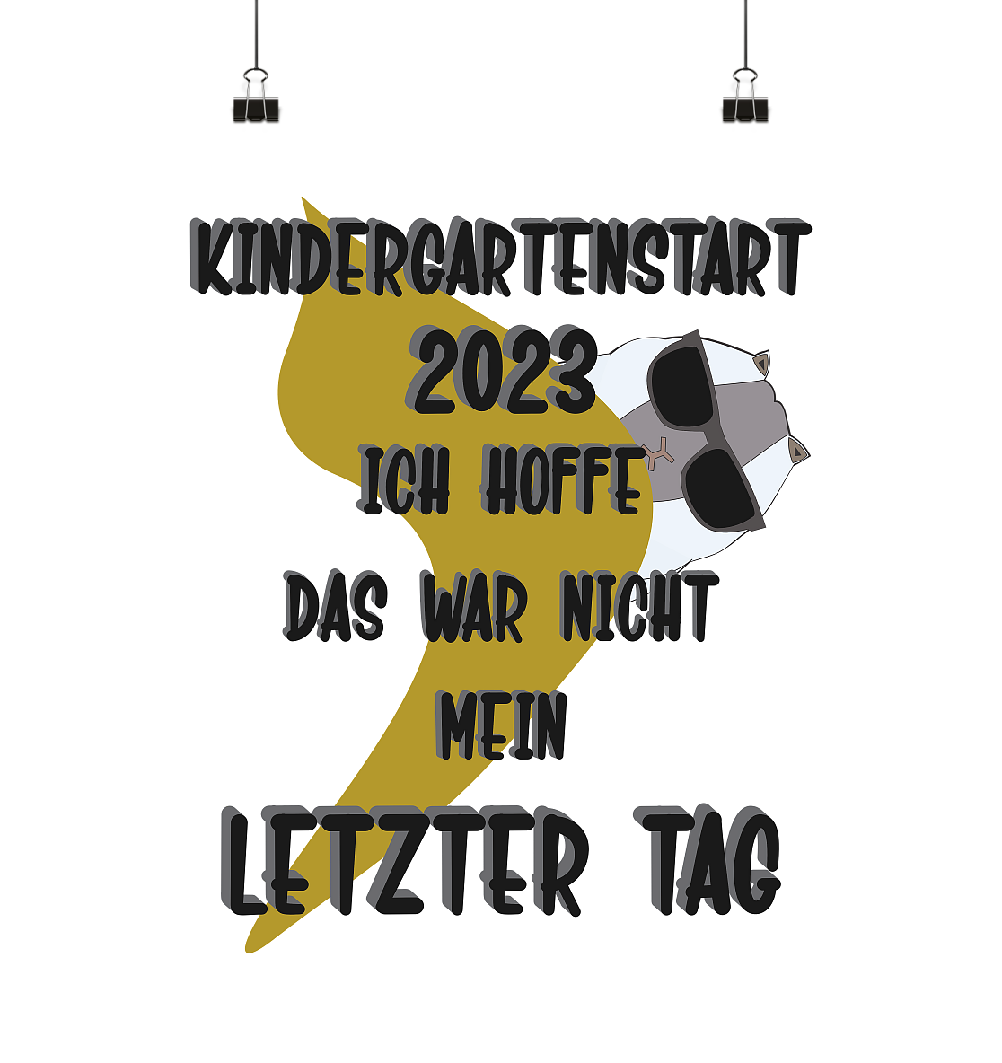 Kindergartenstart 2023, Kiga, Kindergarten - Poster Din A1 (hoch)
