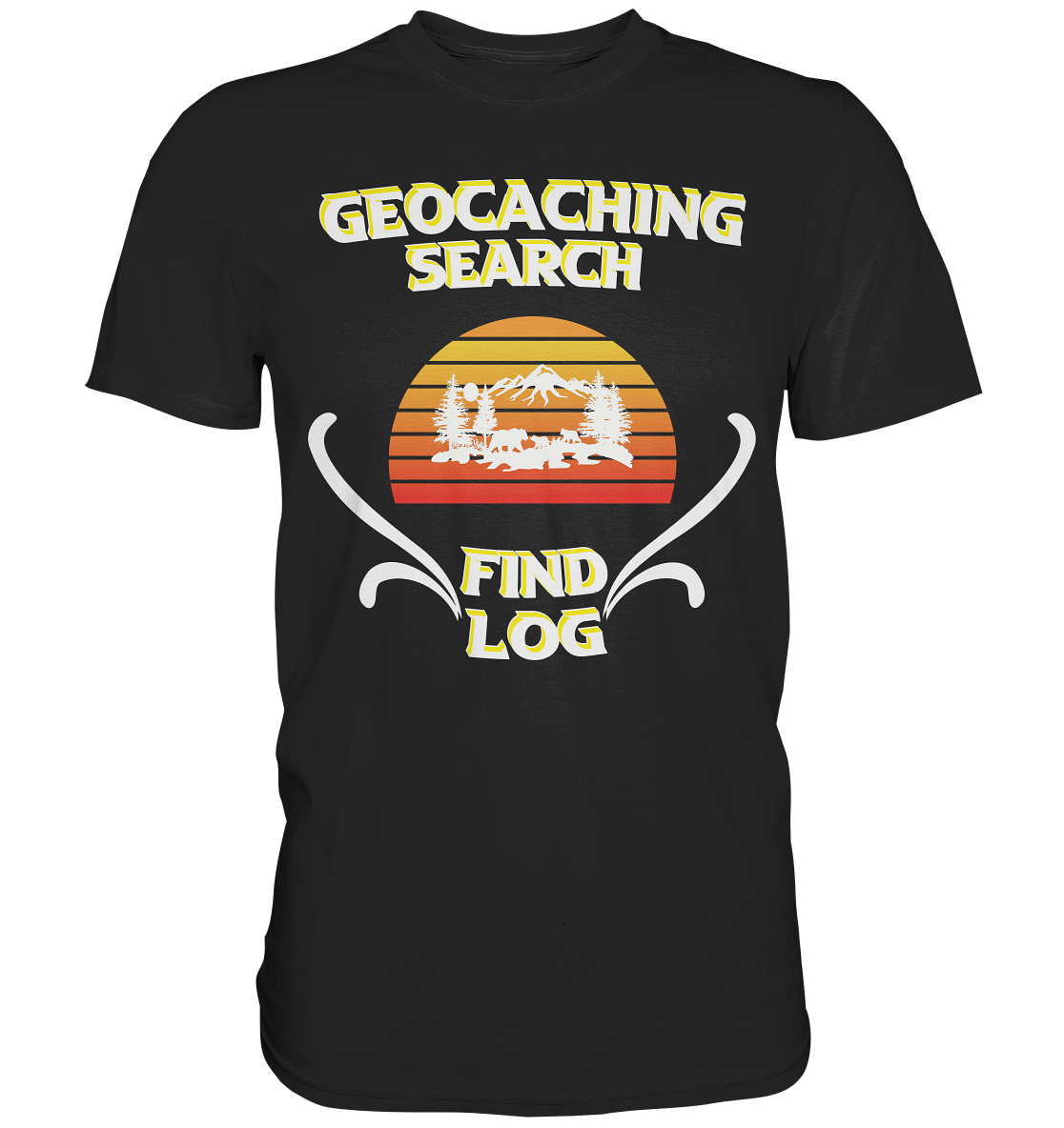 Geocaching, Suchen, Finden und Log, Geocache - Premium Shirt