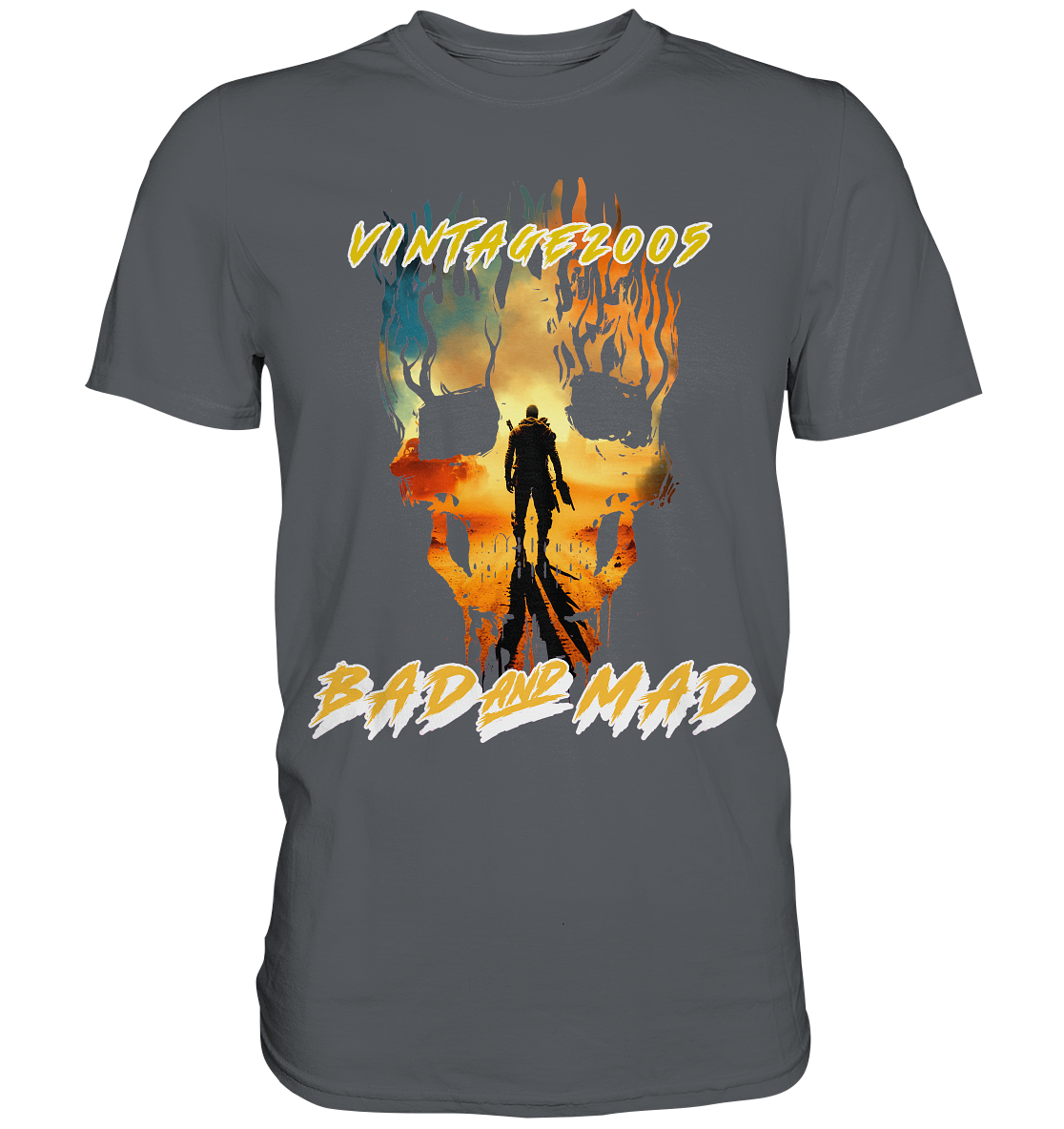 Vintage 2005- BAD AND MAD, streetwear, casual style - Premium Shirt