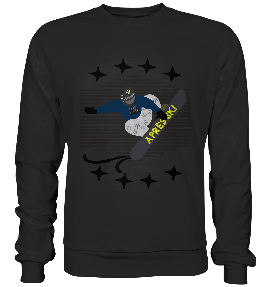 Snowboarding, Apres- Ski, Snowboard, - Premium Sweatshirt