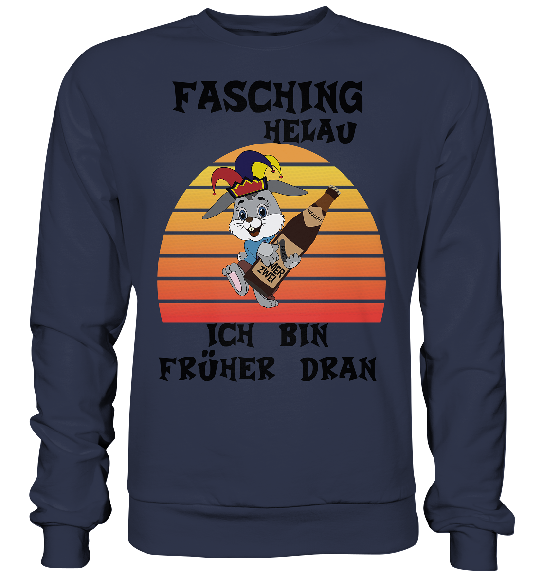 Fasching Helau, Osterhase feiert Karneval, Helau - Premium Sweatshirt