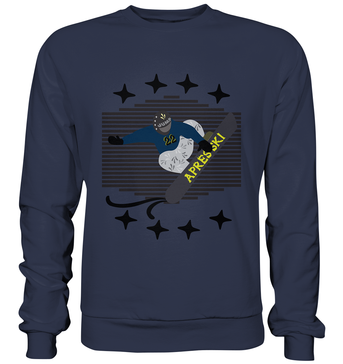 Snowboarding, Apres- Ski, Snowboard, - Premium Sweatshirt
