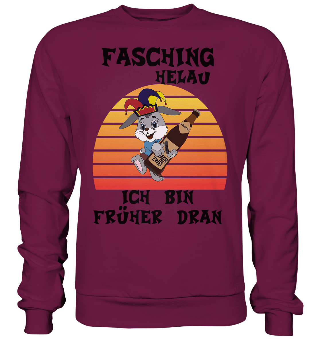 Fasching Helau, Osterhase feiert Karneval, Helau - Premium Sweatshirt